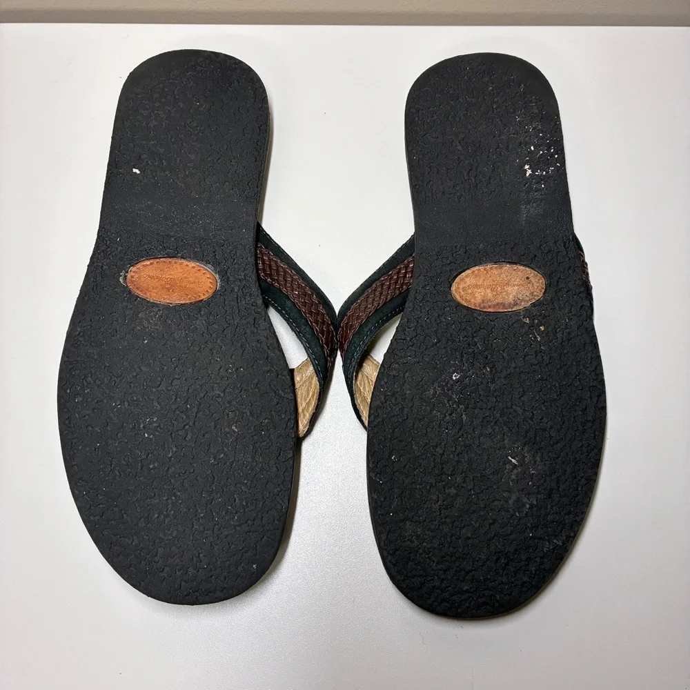 Tommy Bahama Men's Leather Sandals with Brown Accents